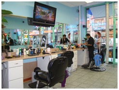 Airy and well maintained barbershop